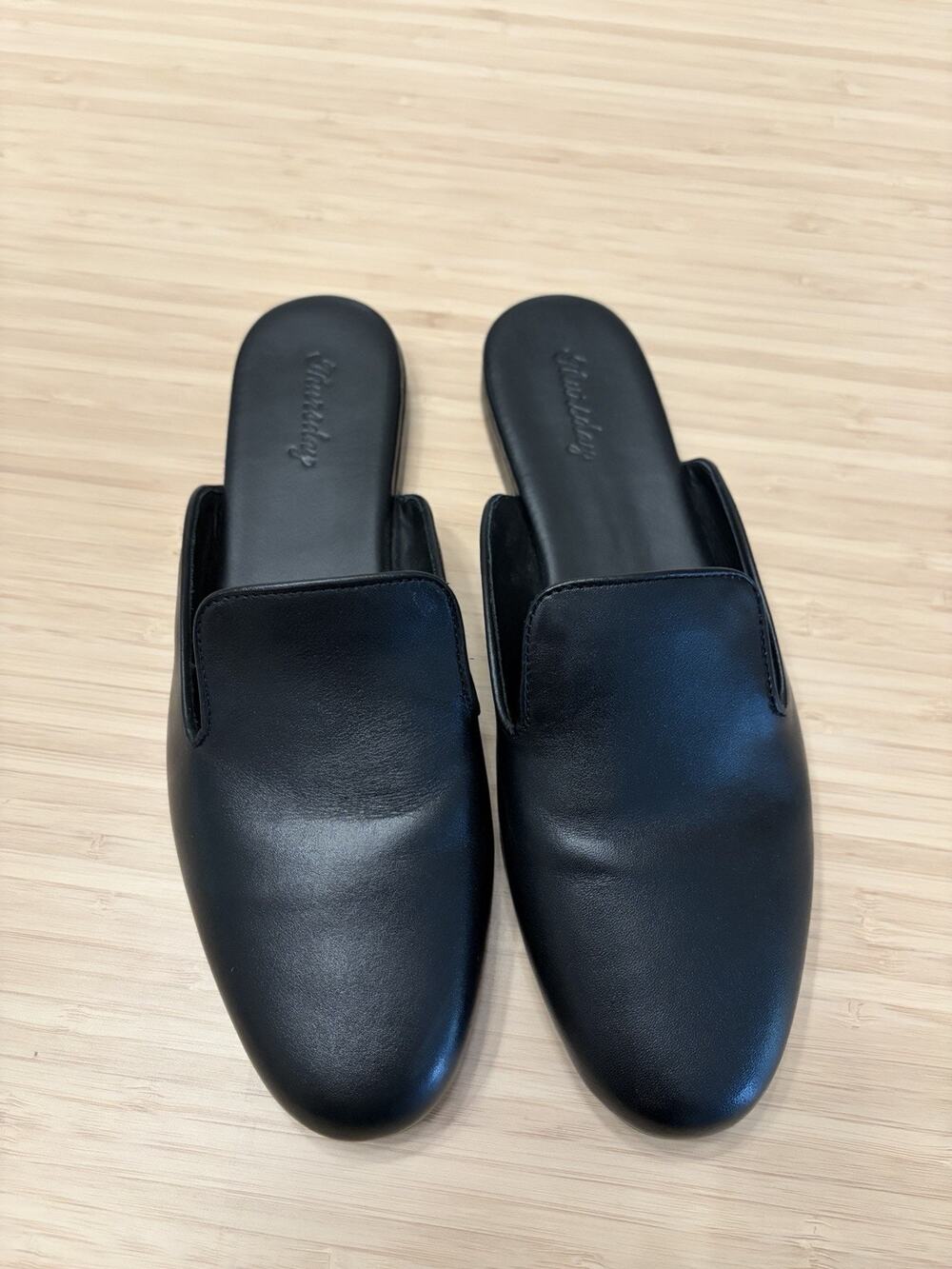 Thursday Boot Company Women's Eden Mule Shoe in Black Leather Size 9 Minimalist
